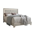 thumbnail image 4 of K-Living Bash Queen Bed in Fog Linen Fabric with LED Light, Box Spring Not Required, Adult Queen Bed, 4 of 6