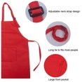 thumbnail image 3 of TOPTIE 6 Pack Kids Aprons with Pocket & Adjustable Strap, Child Chef Bib Apron for Kitchen Cooking Baking Painting-Grid-M, 3 of 5