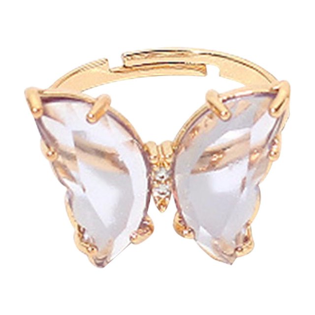 TopLLC Rings Color Transparent Live Mouth Ring Female Ins Net Red Girl Fashion Ring Live ring