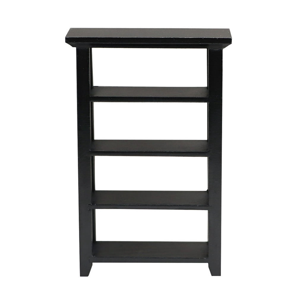 KEINXS Mini Wooden Bookcase Simulation Book Shelf Mini House Furnishing Supply