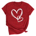 thumbnail image 1 of LSLJS T-shirt Imprimé « Lover Love » pour Femme à Col Rond, Manches Courtes, Haut, Cadeaux pour Femmes, 1 of 4