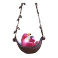 thumbnail image 1 of Abbracc Hanging Hammock Swing Animal Statue Animal Sculpture for Car Rearview Mirror Flamingo, 1 of 9
