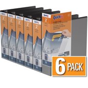 QuickFit® View Binder, D Ring, 6 Pack, 2"