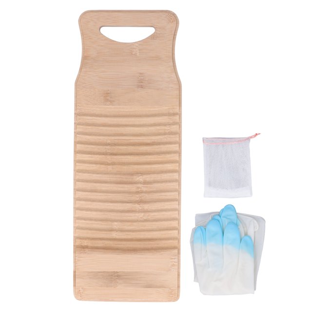 Bamboo Washboard, Convenient Laundry Cleaning Board Wavy Lines For School For Home