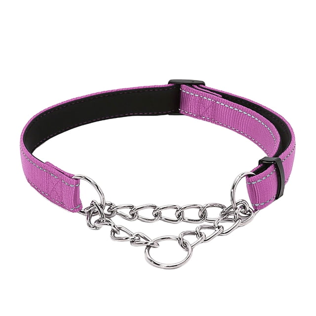 Pet Collars Nylon Reflective Training Dog Necklace P Chain for and Comfort in Outdoor Activities