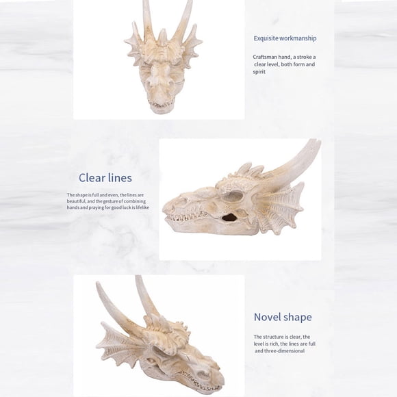 Ruiboury Interesting Aquarium Decor Clear Patterns For Fish Farming Enthusiasts Vivid And Interesting Unique Little Dragon Skull