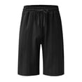 thumbnail image 4 of JDQJBZ Short en Lin Décontracté pour Homme à Rayures Imprimées, Cordon de Serrage, Poche, 5 Pouces, Short d'Été, 4 of 5