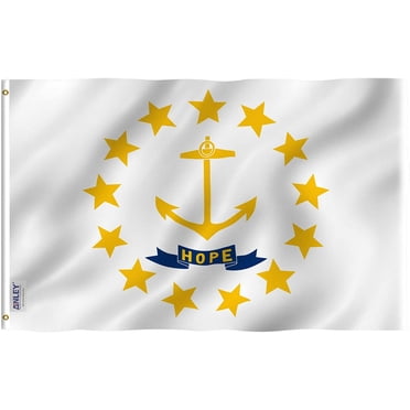 ANLEY Fly Breeze 3x5 Foot Rhode Island State Flag - Rhode Island RI Flags Polyester