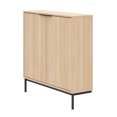 thumbnail image 2 of Nexera Slim 2-Door Storage Accent Cabinet, Natural Blonde Oak, 2 of 9