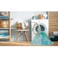 thumbnail image 2 of Ahgly Company Machine Washable Indoor Round Transitional Turquoise Green Area Rugs, 7' Round, 2 of 7