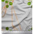 thumbnail image 1 of Soimoi Georgette Viscose Fabric Leaves & Ranunculus Floral Print Fabric by the Yard 42 Inch Wide, 1 of 5