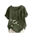 thumbnail image 1 of Birdeem T-Shirt Ample Décontracté d'Été pour Femme à Col Rond, Manches Courtes, à Imprimé Floral, 1 of 5