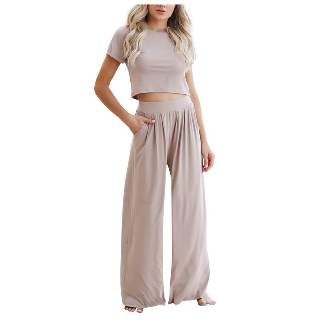 Birdeem Ensemble Débardeur et Pantalon à Lacets pour Femmes