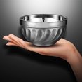 thumbnail image 2 of 3Pcs Stainless Steel Salad Bowls Double Layer Heat Insulation Bowl Food Containers, 2 of 7
