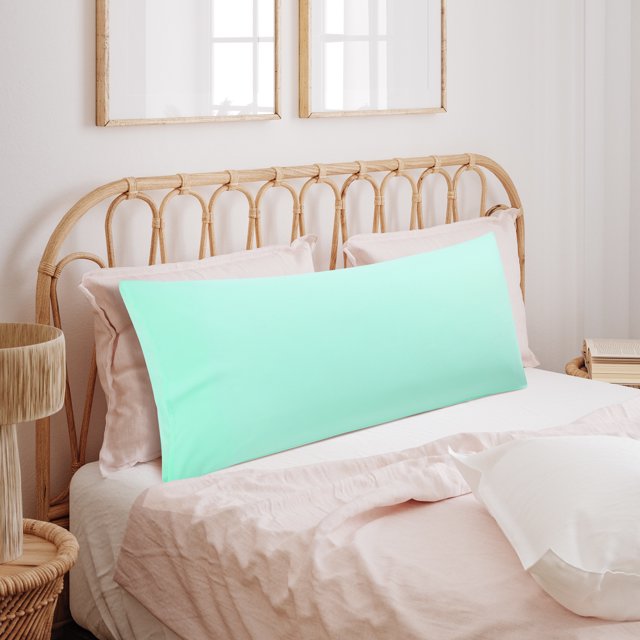 PiccoCasa Body Pillowcase Soft 1800 Series Microfiber Long Pillow Cover, Standard Spa Blue