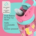 thumbnail image 2 of Contigo Kids Aubrey Straw Water Bottle, Leak-Proof, BPA-Free, Dishwasher Safe, Azalea Jade Llama, 2 of 7
