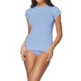 thumbnail image 1 of Cameland Maillot Dermoprotecteur Deux Pièces pour Femmes à Manches Courtes Maillots de Bain Chandail de Bain Maillot de Bain avec Bas Maillot de Bain, 1 of 3