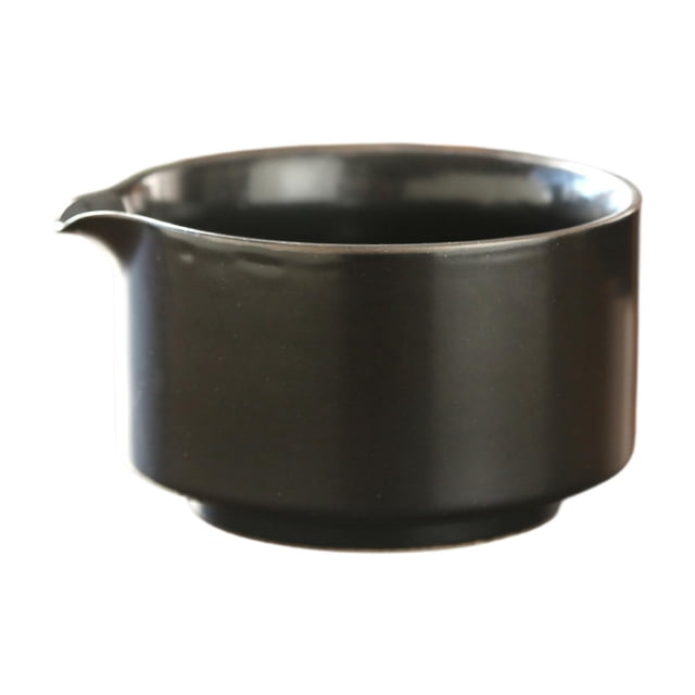 Lipstore Ceramic Matcha Bowl Chawan Traditional Porcelain Tea Bowl for Friends Family Black