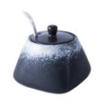 thumbnail image 1 of Simple Ceramic Sugar Bowl Salt Pot Pepper Storage Jar Practical Seasoning Pot Container Condiment Spice Box Holder for Home Kitchen (Ink Snow), 1 of 9