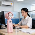 thumbnail image 4 of JZCHUNTOY Ice Sensation Handheld Fan, Portable Wearable Neck Hanging Design, Digital Display, Strong Airflow, Rechargeable Mini Fan for Outdoor Activities, Travel, Camping, Office and Daily Use, 4 of 7