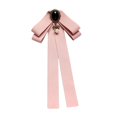 thumbnail image 1 of KLKCMS Bowknot Brooch Pin Collar Elegant Ribbon Brooches Ribbon Bow Tie Brooch Neck Tie Pink, 1 of 9