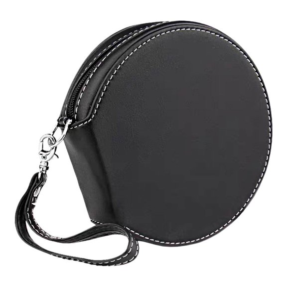 1Pc Car CD Storage Bag Car CD Bag Portable Zipper CD Storage Pouch (Black)