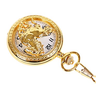 RXIRUCGD Cadeaux Fête des Pères Montre Vintage Chaîne Rétro la Plus Grande Montre de Poche Collier pour Grand-Papa Papa Cadeaux