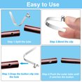thumbnail image 4 of Unique Bargains 8x5.5mm Kayak Paddle Snaps, Hollow Button Single Pin Lock Tube Spring Clips for Tent Pole, 10 Pack, 4 of 6