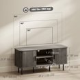 thumbnail image 3 of HOMCOM TV Stand Cabinet for TVs up to 55 Inches with Storage, Grey, 3 of 10
