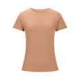 thumbnail image 3 of GigrtiJin Womens Basic T-Shirts Summer Crew Neck Short Sleeve Crop Tunic Tops Cute Slim Solid Color Comfy Blouses, 3 of 6