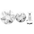 thumbnail image 1 of 3pcs Food Grade Plastic Cake Mould DIY Snowflake Shape Baking Tool Fondant Molds Embossing Die, 1 of 6