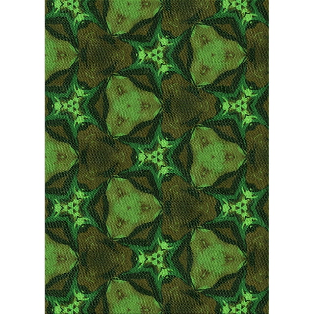 Ahgly Tapis Rectangulaire Lavable en Machine Intérieur Transitionnel Vert Lime Foncé, 2 Pieds x 4 Pieds