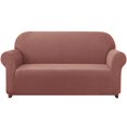 thumbnail image 1 of 2024 Solid Print Polyester Loveseat Slipcover  Chocolate, 1 of 6