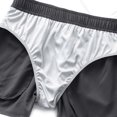 thumbnail image 4 of Plebaso Shorts de Course pour Hommes avec Doublure de Culotte, Cordon de Serrage, Légers, d'Entraînement, Athlétiques, de Gym, 4 of 7