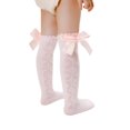 thumbnail image 3 of FOCUSNORM Baby Girls Knee High Socks Cable Knit Cotton Socks with Bow, 3 of 10