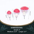 thumbnail image 2 of 3 Pcs Champignons Mini Miniatures Figurines Jardin Champignons Modèle Statue Ornements Paysage DIY, 2 of 8