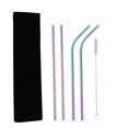 thumbnail image 2 of Meitianfacai 304 Color Metal Stainless Steel Straws Portable Set Reusable Bar Drinks Milk Tea Straws 5pc, 2 of 4