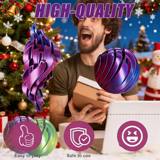 Balle Rotative Anti-Stress Imprimée en 3D, Jouet Fidget Sensoriel pour Adultes et Enfants, Sphère à Engrenages pour Bureau, Relaxation et Concentration Balle Rotative Anti-Stress Imprimée en 3D, Jouet Fidget Sensoriel pour Adultes et Enfants, Sphère à Engrenages pour Bureau, Relaxation et Concentration