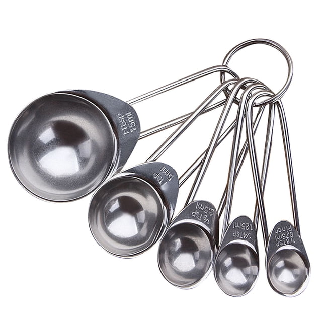 Oleegame 1PC Stainless Steel Cutlery Set Stainless Spoons Teaspoons Measuring Cooking Baking Utensil Cups Kitchen,Dining & Bar Silver