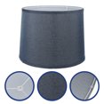 thumbnail image 4 of Lot de 1 Abat-Jour Simple en Lin Bleu pour Chambre 30x32x24,5 cm, 4 of 8