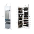 thumbnail image 4 of Costway Mirrored Jewelry Cabinet Jewelry Organizer w/2 LED Lights White, 4 of 9