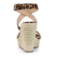 thumbnail image 3 of BLISSFUL STEP Sandales Compensées Espadrilles à Bride Arrière à Brides Croisées pour Femmes, 3 of 7