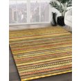 thumbnail image 2 of Ahgly Company Tapis d'Intérieur Ronds Abstraits Jaunes Abstraits pour Aire, 8 Pieds Rond, 2 of 6