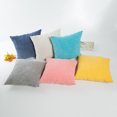 thumbnail image 3 of Becaristey Plain Corduroy Cushion Cover Throw Pillow Case Slips Pillowcase Square Soft Home pink, 3 of 6