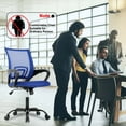 thumbnail image 4 of BestOffice Ergonomic Office Desk Mesh Computer Back Support Modern Executive Adjustable Task Rolling Swivel Chair, Blue, 4 of 8
