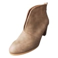 thumbnail image 1 of Kcodviy Bottes Courtes en Cuir Empilées Bottes Plates pour Femmes Bottines Talon Bottes pour Femmes Bottes pour Femmes avec Talon Bottes de Mode Bottes pour Femmes, 1 of 6