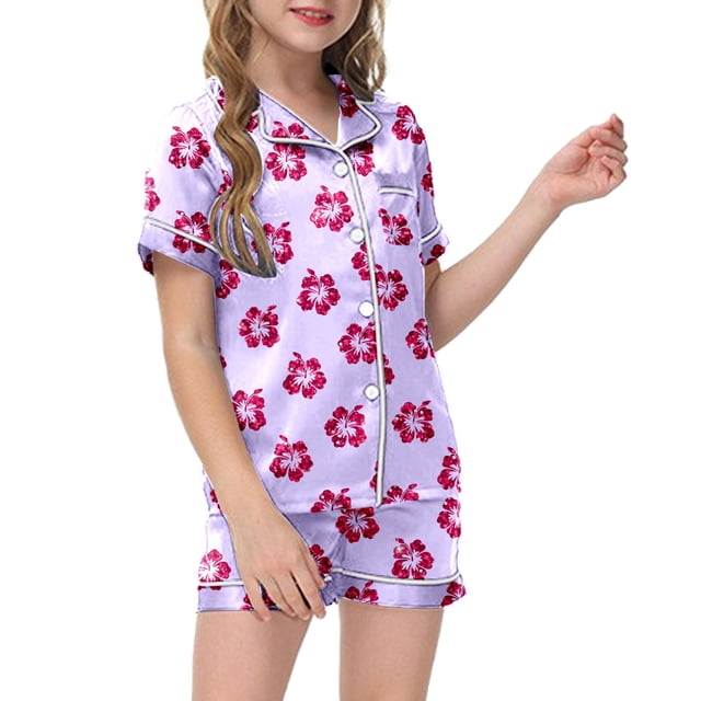 Ensemble de Pyjama pour Petit Garçon, Imprimé Graphique, Ensemble de Pyjama pour Filles à Boutons, Ensemble de Pyjama Classique, Pyjama Preppy pour Filles 4T 5T
