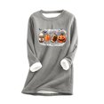 thumbnail image 2 of Hauts d'Automne pour Femmes Mode Féminine Décontractée Blouses et Chemises à Manches Longues à Col Rond Chandails d'Halloween pour Femmes en Liquidation, 2 of 3