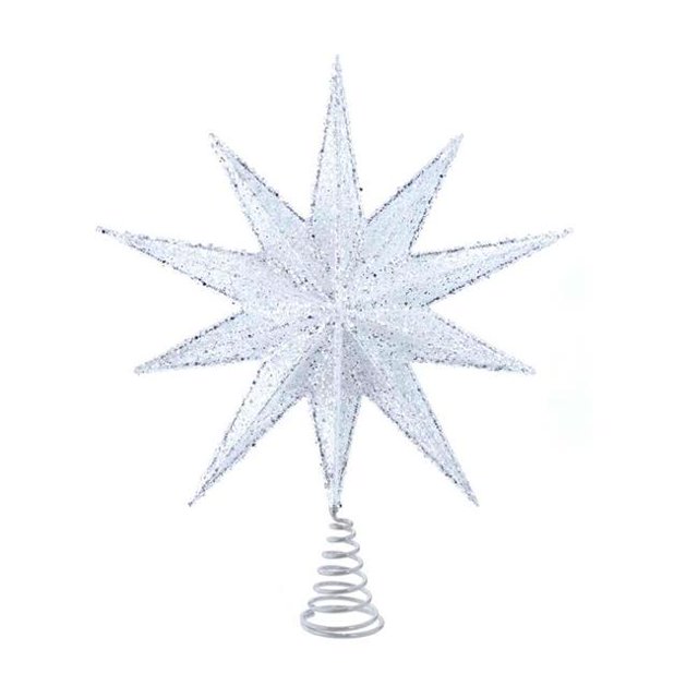 Kurt S.Adler J9003 18 in. Silver Bethlehem Star Treetop