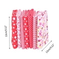 thumbnail image 3 of 7 Pcs Assorties 7 Motifs Carrés Lots de Tissu Couture Carrés Patchwork Prédécoupés Chutes de Tissu pour Bricolage Courtepointe Appliqué Poupée Confection de Robe (Rouge) 5.12x5.12 Pouces, 3 of 5